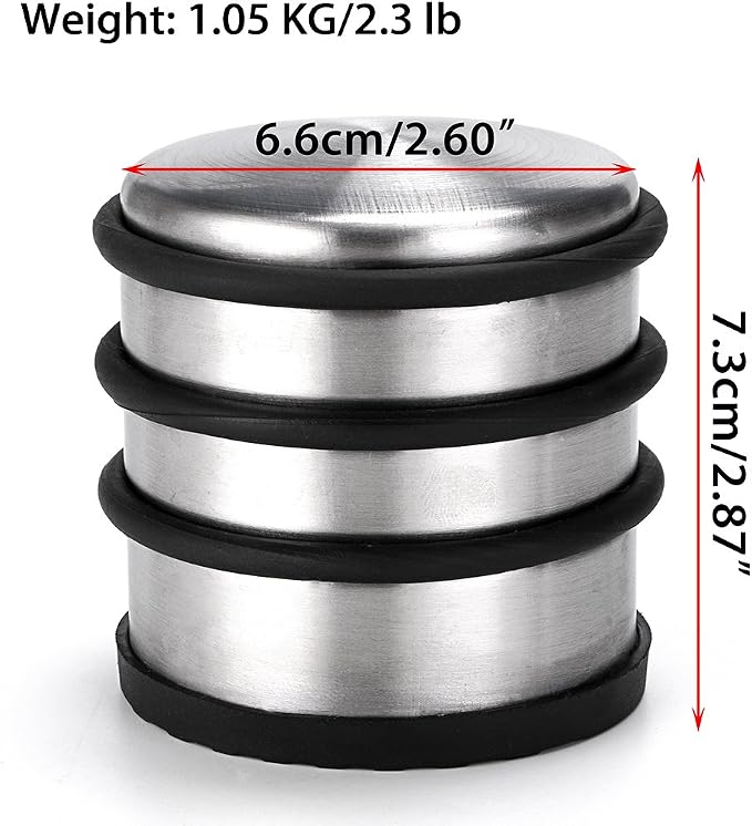 Sumnacon Heavy Duty Floor Door Stopper No Drill, Durability Stainless Steel - Image 3