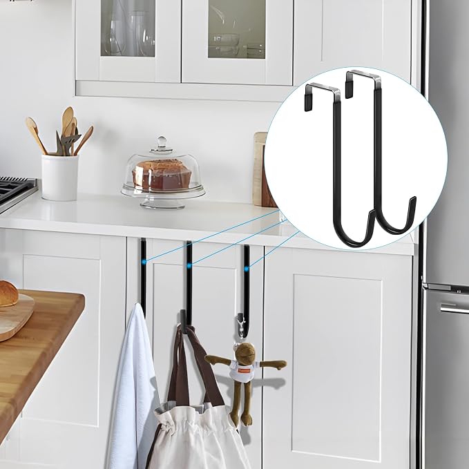 FYY Over The Door Hooks, 4 Pack Upgraded Long Door Hangers Hooks - Image 7