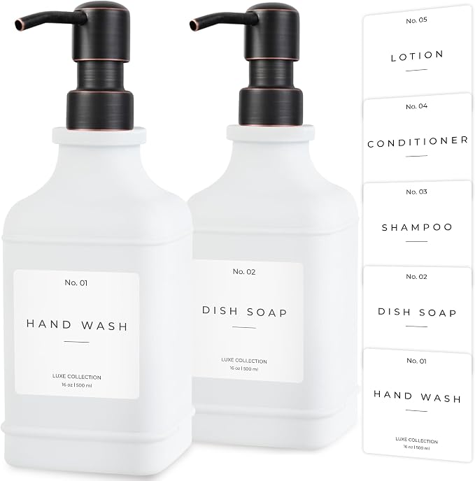 Emerson Essentials Soap Dispenser, Dish Soap Dispenser, Farmhouse Bottles by Emerson+Essentials