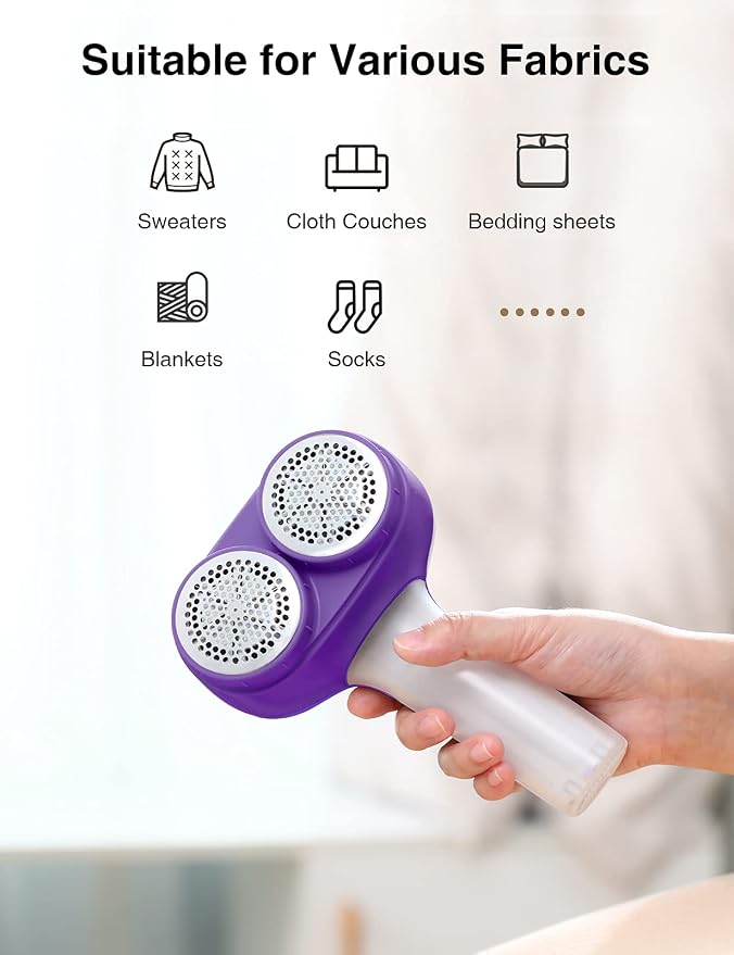 VASSON Fabric Shaver, Electric Lint Remover, Rechargeable Lint Shaver, Sweater - Image 5