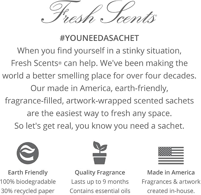 WILLOWBROOK | Fresh Scents Scented Sachet Packet | Paris | Air Freshener Bags - Image 8