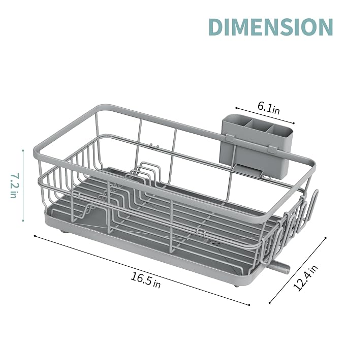 Dish Drying Rack for Kitchen Counter, Large Dish Racks - Image 9