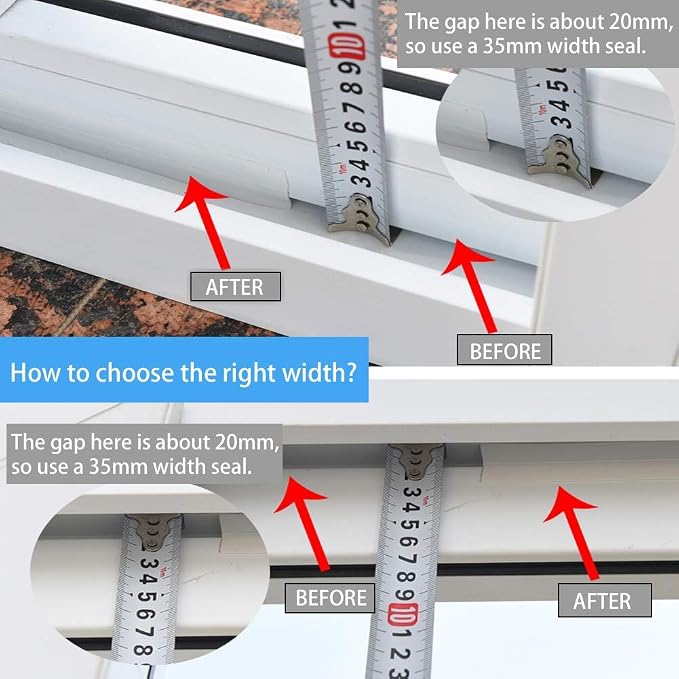 TAROSE Weather Stripping, 16.5 Feet Silicone Door Seal Strip - Image 7