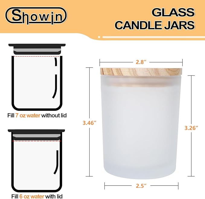 Thick Candle Jars for Making Candles 12 Pcs, 7 OZ Empty Jars - Image 6