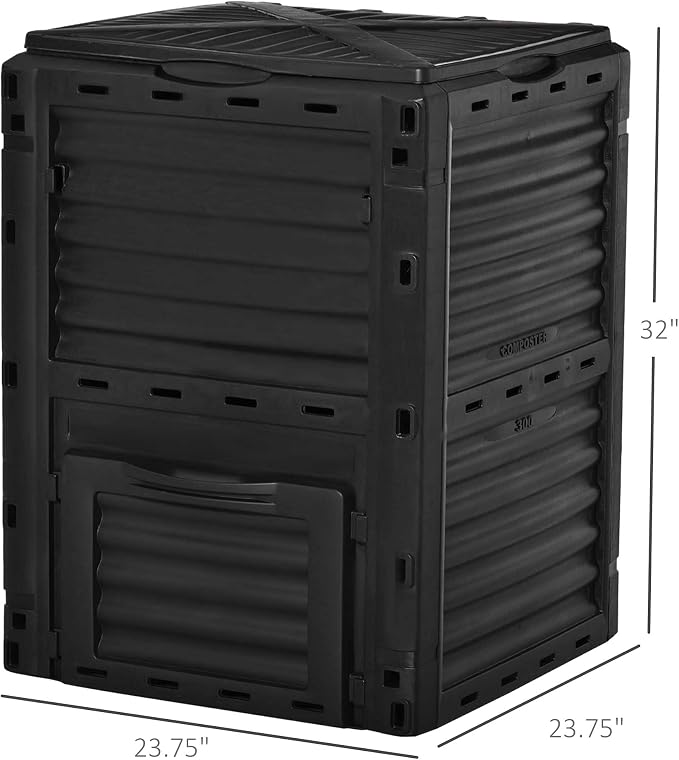 Outsunny Garden Compost Bin 80 Gallon Outdoor Large Capacity Composter Fast - Image 7