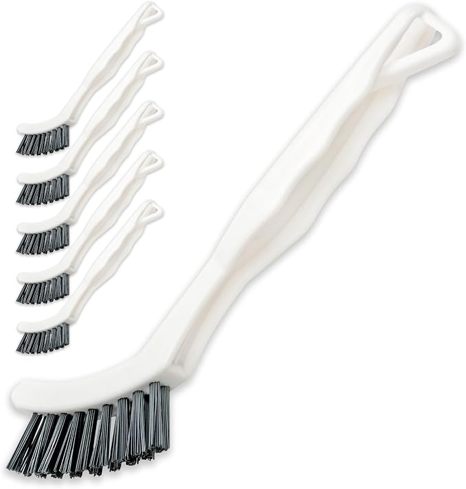 6-Pack Grout Cleaner Brush Scrub Set by SupplyMaid