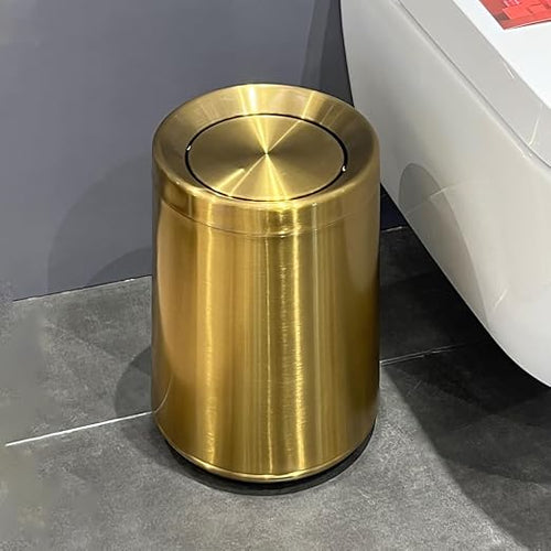 10 L/3 Gallen, Brushed Stainless Steel Garbage Can - Image 2