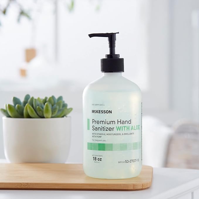 McKesson Hand Sanitizer with Aloe, 18 oz Pump Bottle - Image 8