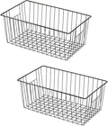 16" L x 12" W Wider Freezer Storage Organizer Baskets Container, Deep Metal by Y.Z.Bros