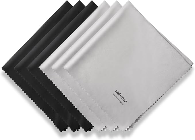6PCS Large Eyeglass Cleaning Cloths, 12 x12 inches Glasses Cleaner, by Unknown