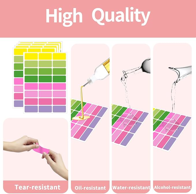 STARLIBOO Removable Freezer Labels, 1x2 Inch Color Coding Removable Labels Easy - Image 4