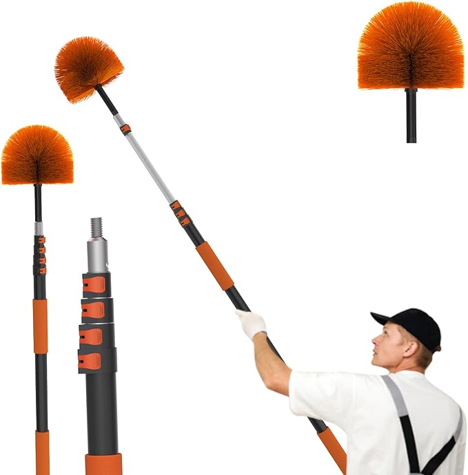 20FT Cobweb Duster with Extension Pole, Spider Web Brush by LAANPOLE