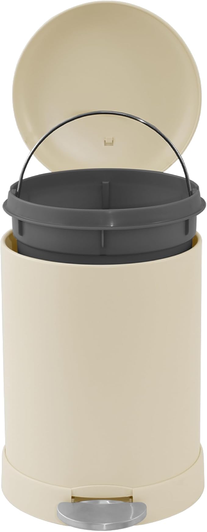Glad Small Trash Can, 1.2 Gallon | Round Stainless Steel Garbage Bin - Image 3