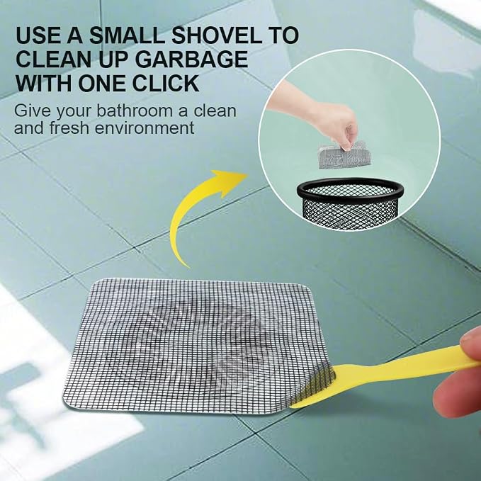 80PCS 4"x4" Disposable Hair Drain Stickers, Anti-Blocking Filter Screen - Image 5