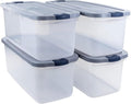 Rubbermaid Roughneck Clear 95 Qt/23.75 Gal Storage Containers, Visible Base by Rubbermaid