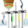 IMILLET Broom Holder Wall Mounted, Stainless Steel Broom and Mop Holder Self by IMILLET