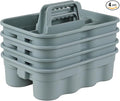 4 Packs Plastic Cleaning Caddy, 2 Compartment Cleaning Tool Caddy by Lasbily