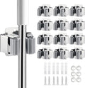 12PCS Broom and Mop Holder, Heavy Duty Garden Tool Organizer Rack Rake and by JAMEND+CLXP
