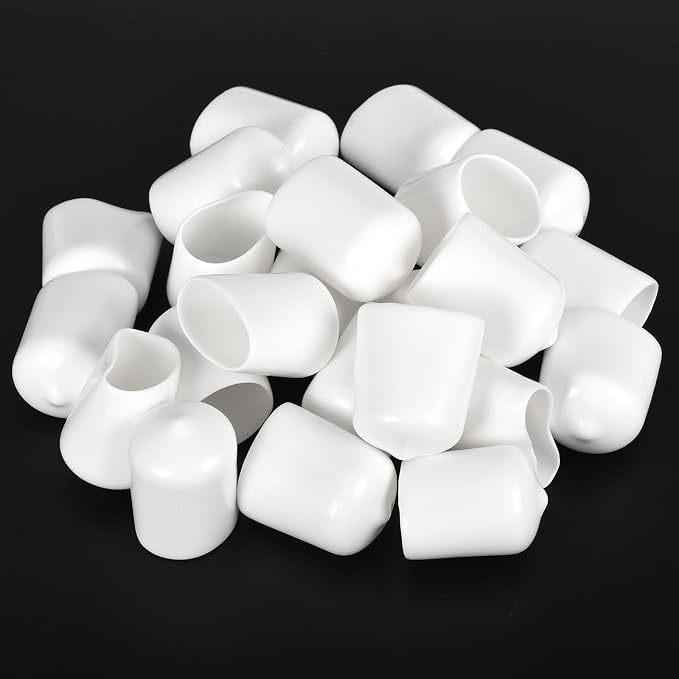 uxcell 20pcs Rubber End Caps 20mm ID Vinyl Round End Cap Cover Screw Thread - Image 4
