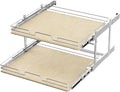 ROOMTEC 2 Tier Individual Pull Out Cabinet Organizer 31½"W x 21½"D, Slide Out by ROOMTEC
