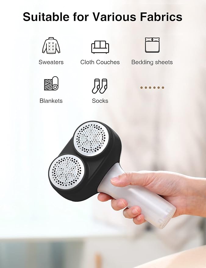 VASSON Fabric Shaver, Electric Lint Remover, Rechargeable Lint Shaver, Sweater - Image 5