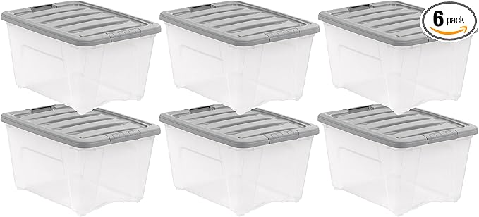 Amazon Basics Plastic Storage Containers by AmazonBasics