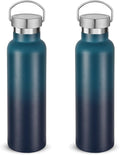 Neihepal 20 oz Insulated Water Bottles Bulk 2 Pack, Stainless Steel Double Wall by Neihepal
