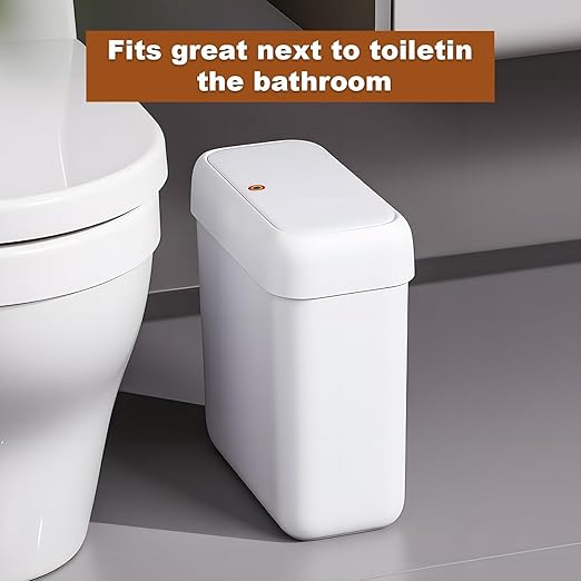 funest 2 Pack Bathroom Trash Can - Image 2