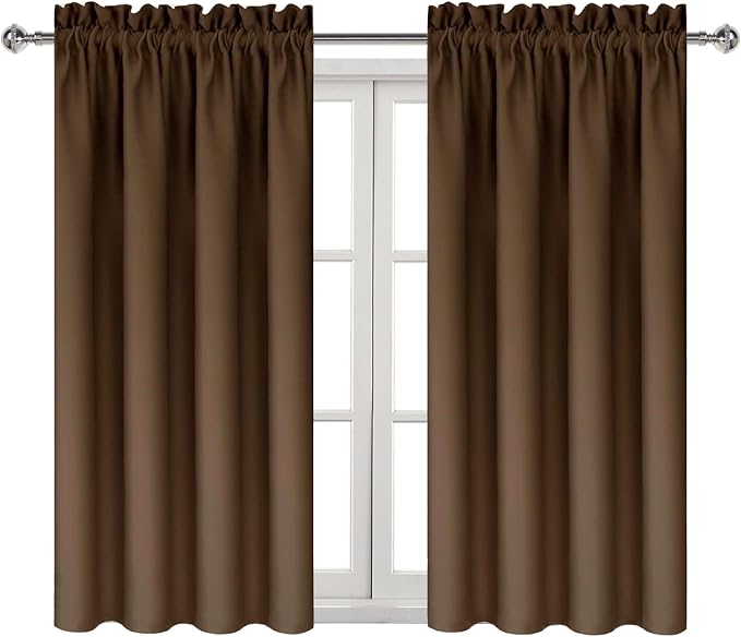DWCN Brown Blackout Curtains for Bedroom – Rod Pocket Thermal Insulated Energy - Image 8