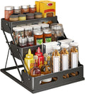 Bokelai Spice Rack 3 Tier Foldable Seasoning Organizer Jars Storage Holder Step by Bokelai