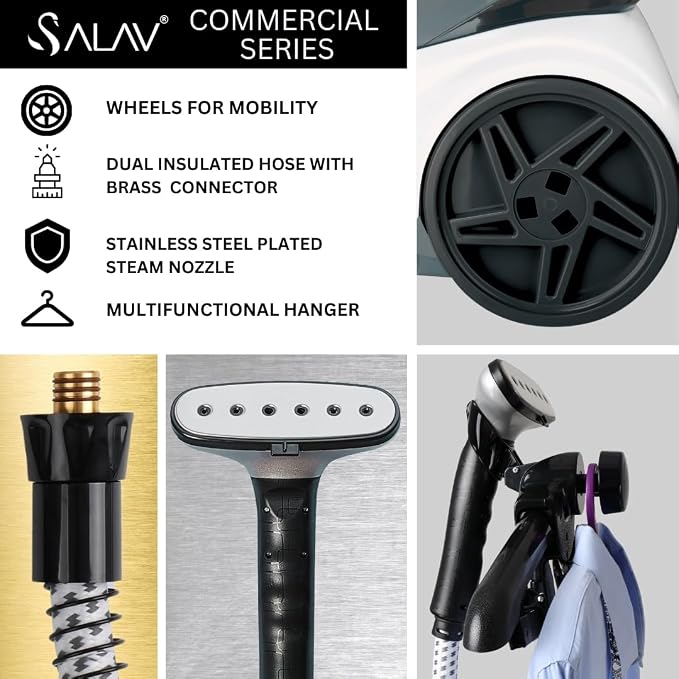 SALAV Heavy Duty Commercial Full-Size Garment Steamer - Image 2