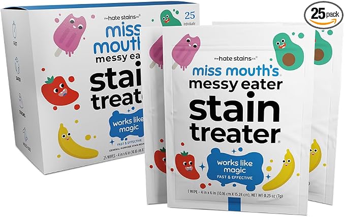 Miss Mouth's Messy Eater Stain Treater Wipes by TheHateStainsCo