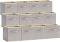 Lifewit 13 Inch Cube Storage Bins, 12 Packs Storage Cubes Foldable Decorative by Lifewit
