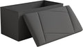 Folding Storage Ottoman Bench, 30 Inches End of Bed Bench Folding Ottoman by Unknown
