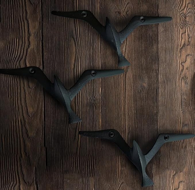 Ambipolar Iron Cast Decorative Gull Bird Wall Mounted Coat Hooks - Image 5