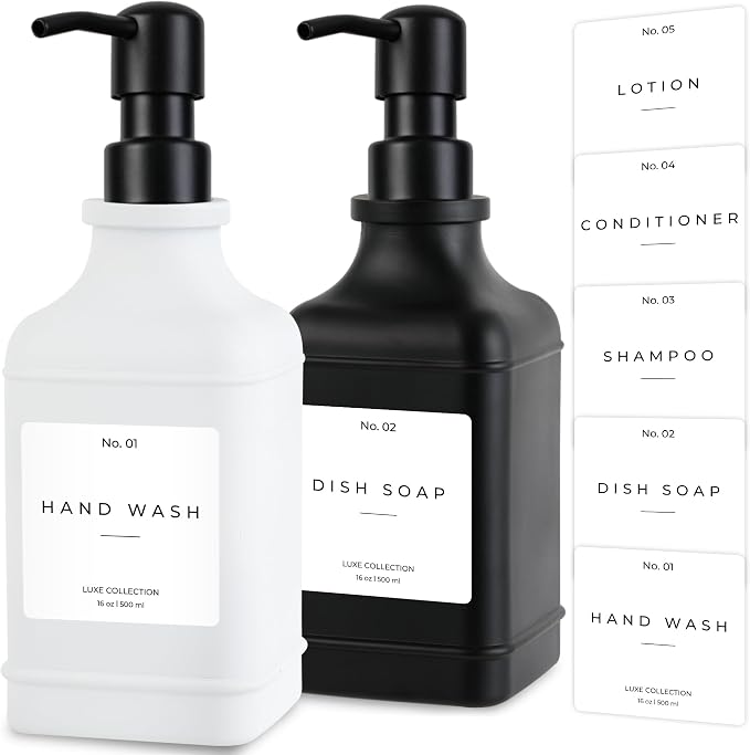 Emerson Essentials Soap Dispenser, Dish Soap Bottle Dispenser, Farmhouse Hand by Emerson+Essentials