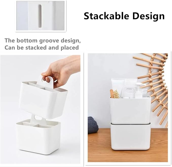 Feadily (2 Pack Plastic Shower Caddy Portable, Portable Basket - Image 6