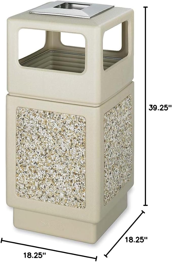 Safco Products Canmeleon Outdoor/Indoor Aggregate Panel Trash Can - Image 2