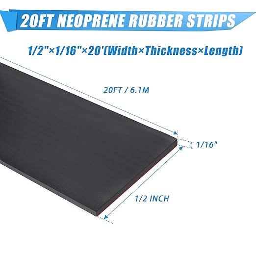 Adhesive Rubber Strips Neoprene Rubber Sheets, Rolls & Strips - Image 2
