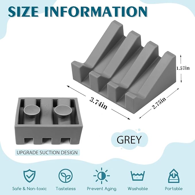 Silicone Soap Dish for Bar Soap Holder for Shower Bathroom Self Draining - Image 5