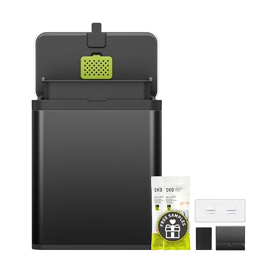 EKO Kitchen Compost Bin, 7L / 1.85 Gal Stainless Steel by EKO