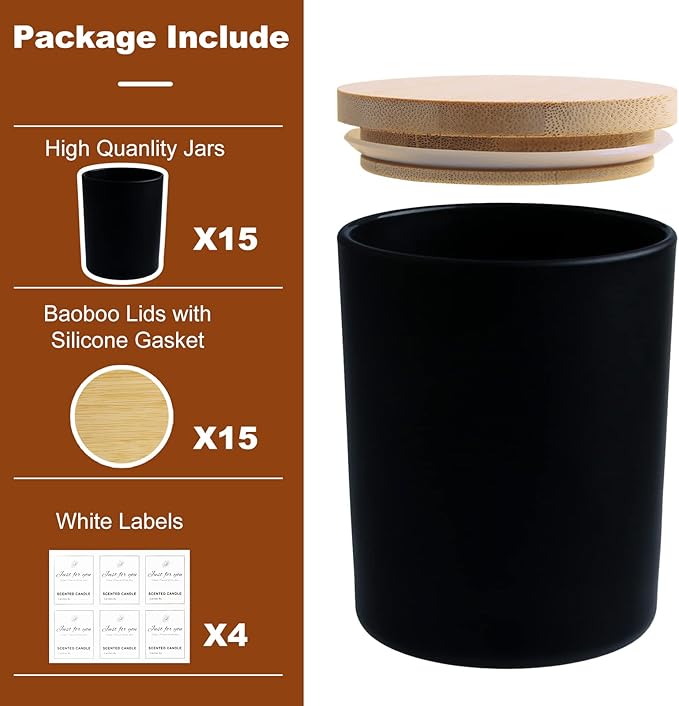 CONNOO 15 Pack 7 OZ Halloween Candle Jars - Image 3