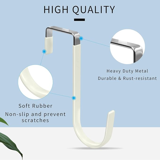 FYY Over The Door Hooks, 4 Pack Door Hangers Hooks - Image 3