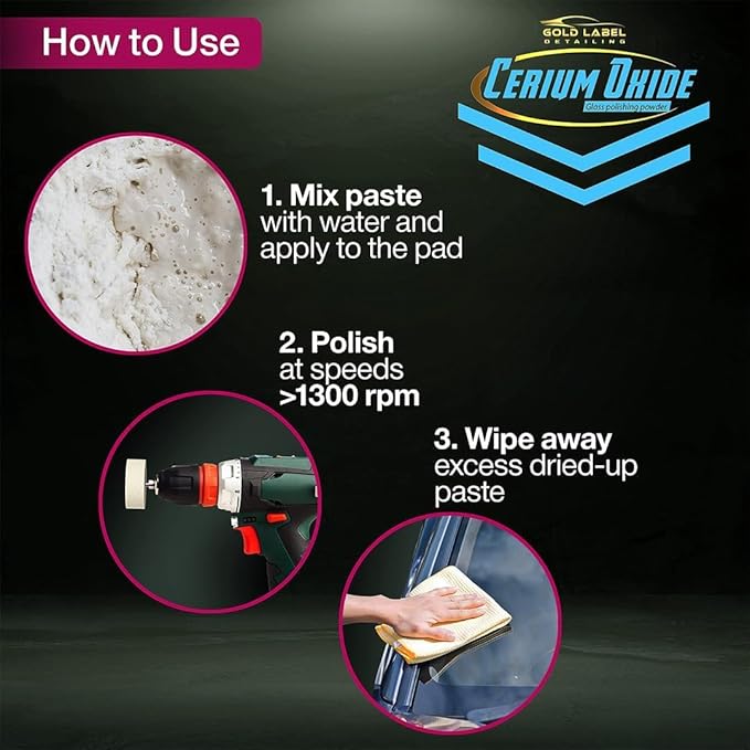 Optical Grade Cerium Oxide 8oz Glass Repair Powder | Glass Window and - Image 3