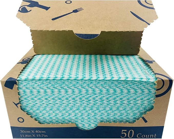 Heavy Duty Wipes Dish Cloths 50Pieces Reusable Wipes Multi-use Cleaning Cloths by Atitifope