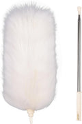 Extendable Lambswool Duster 29-110 Inch, Anti-Static Flexible Head, Stainless by FeelFunFeather