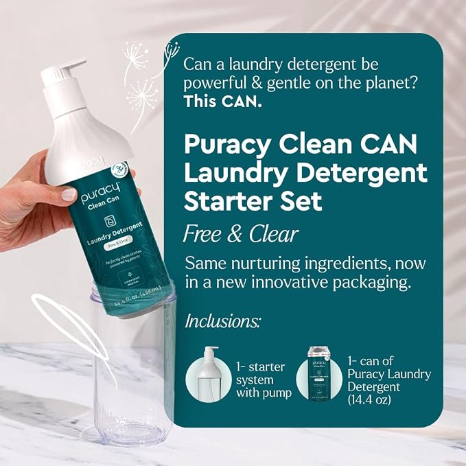 Puracy Liquid Laundry Detergent Clean Can Starter Set - Image 2