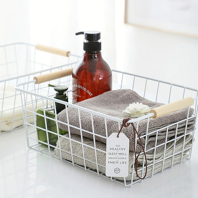 LeleCAT white wire baskets for organizing - Image 8