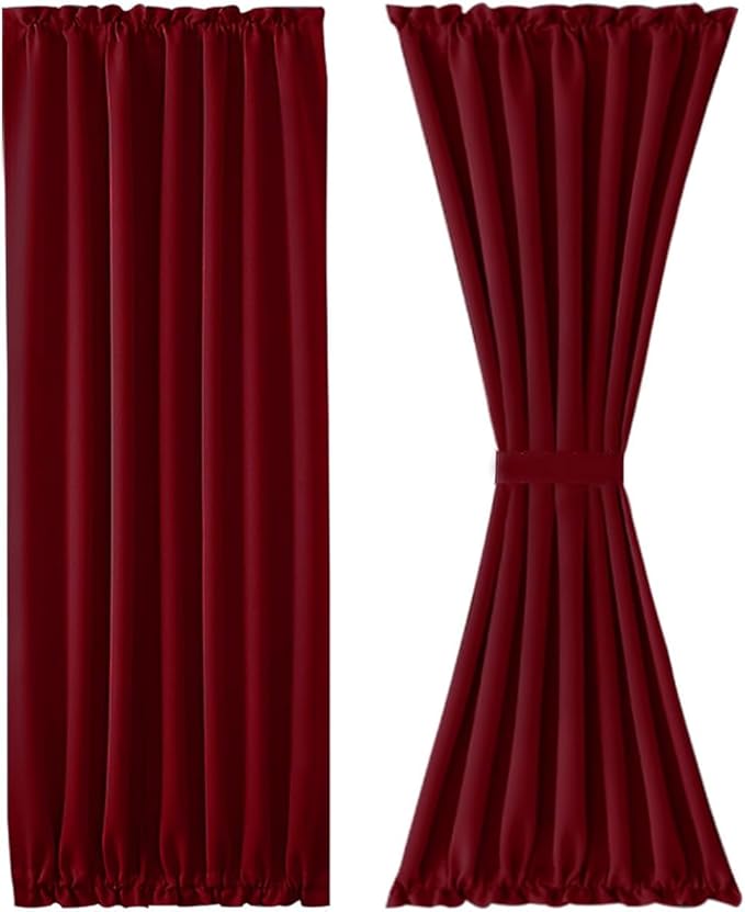 DWCN French Door Curtains – Rod Pocket Thermal Blackout Curtain - Image 7