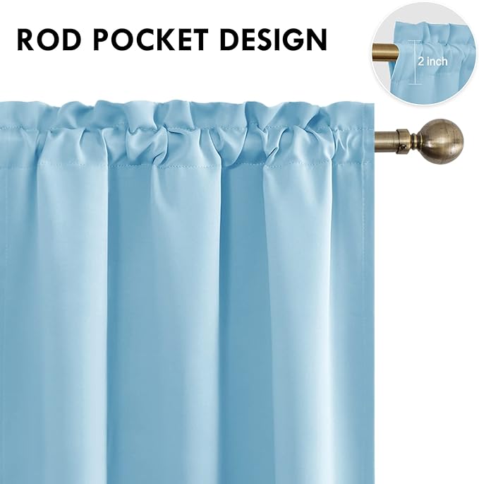 DWCN Blackout Curtains for Bedroom – Thermal Insulated Energy Saving Drapes for - Image 4